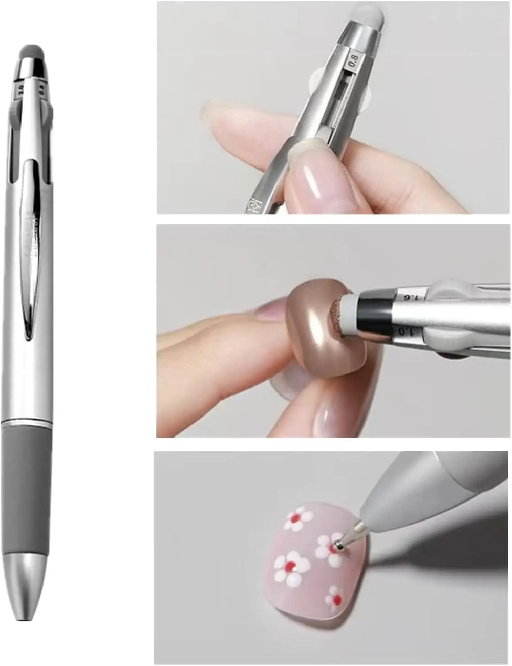 YIKOOLIN 5-in-1 Nail Dotting Pen Art Tools Ballpoint Pen Design Nail Art Tip Dot Paint M detail view