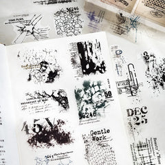 Mr. Paper 100pcs/bag Stacked Pattern Series Notebook Materials Base Large Quantity Sti close-up view