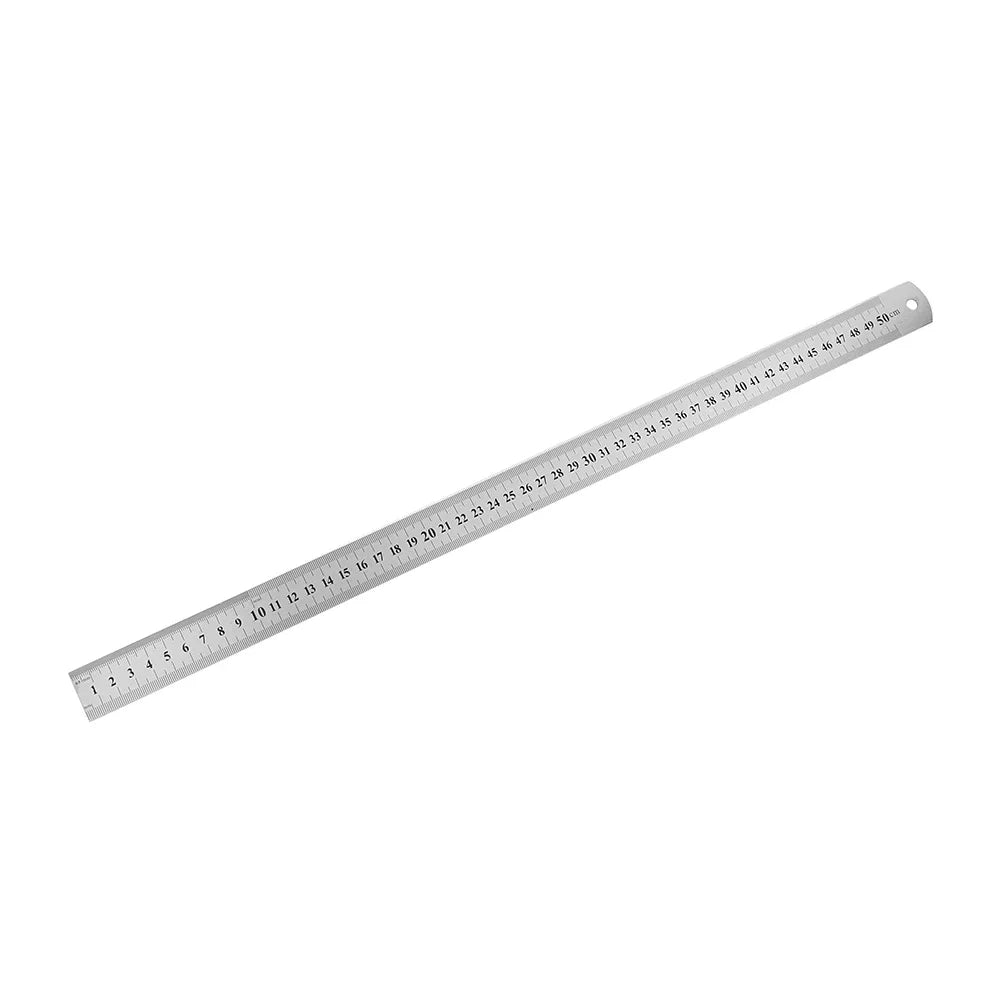 Metal Straight Ruler Stainless Steel Ruler Stationery Drafting Supplies Hand Tools Pre close-up view