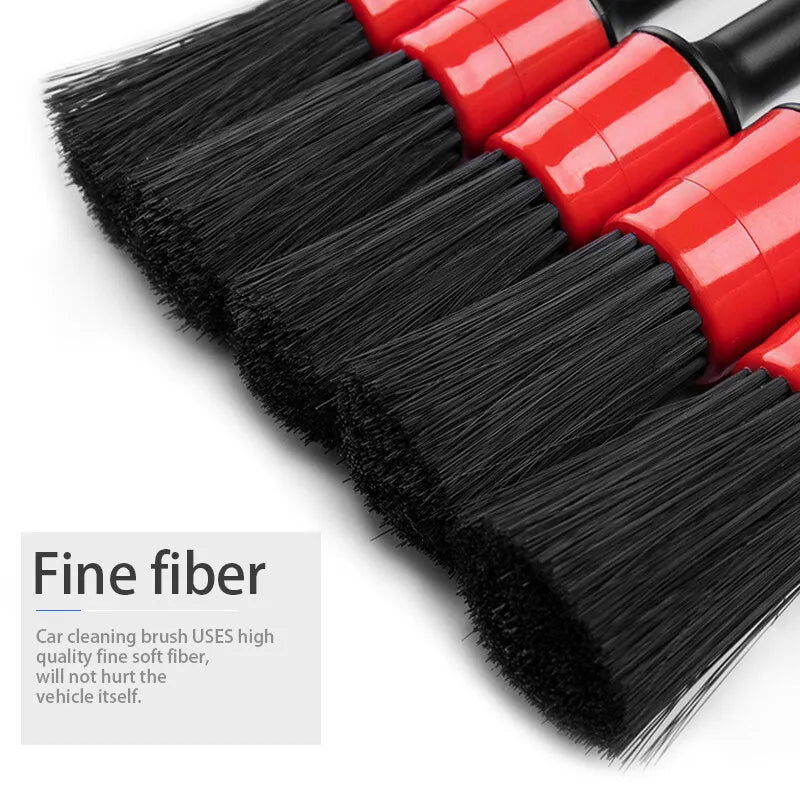 SEAMETAL 5pcs Car Detailing Brush Set Car Dashboard Air Conditioner Air Outlet Wheel Bru detail view