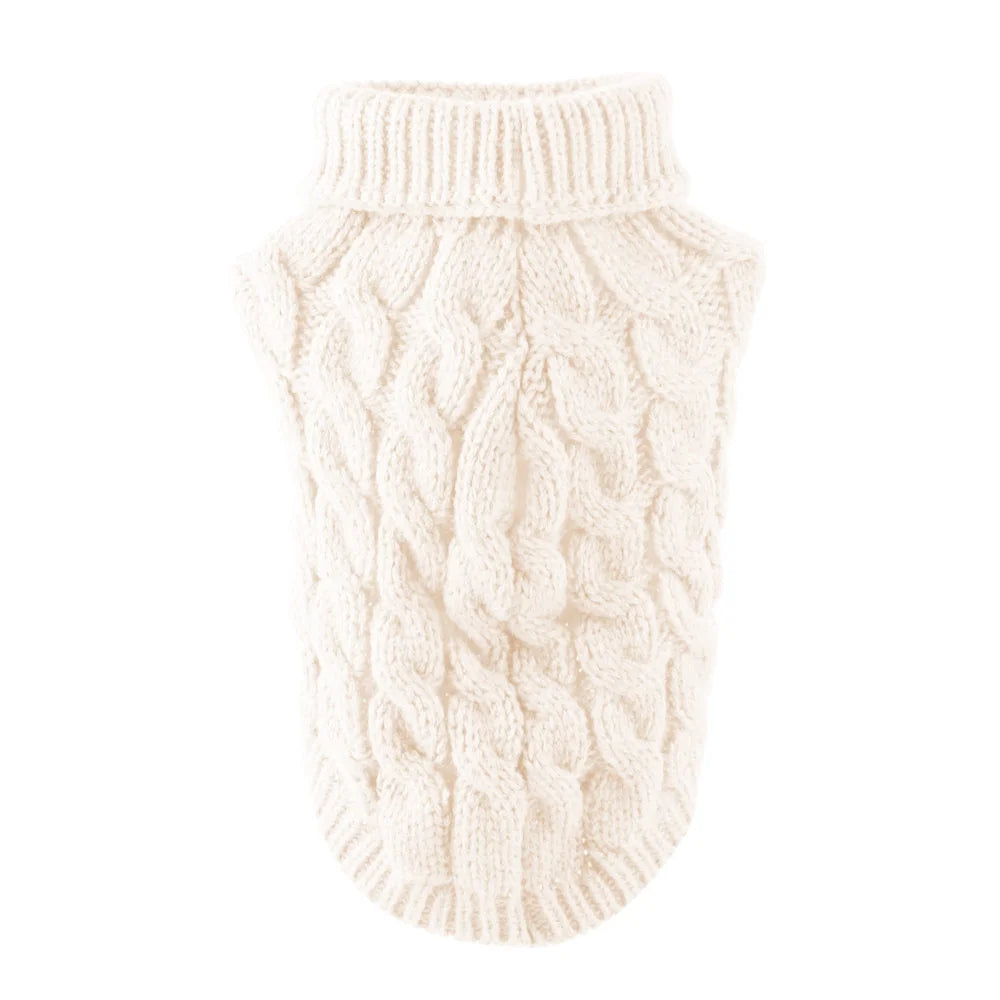 Classic Solid Chihuahua Puppy Dog Sweater for Small Dogs Winter Warm Pet Clothes Yorkshi detail view