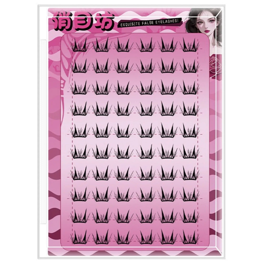 Self Adhesive Cluster Lash Extensions No Glue Needed Fluffy Manga Individual Lashes additional angle