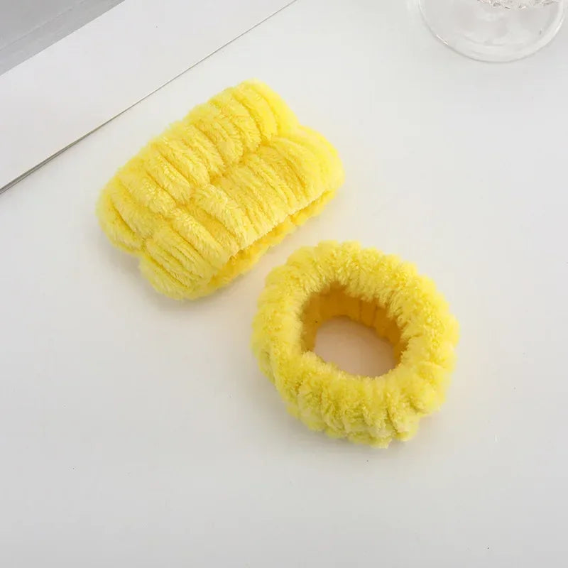 Soft Coral Fleece Headband Women Makeup Wash Face Spa Elastic Hair Band Fashion Female G detail view