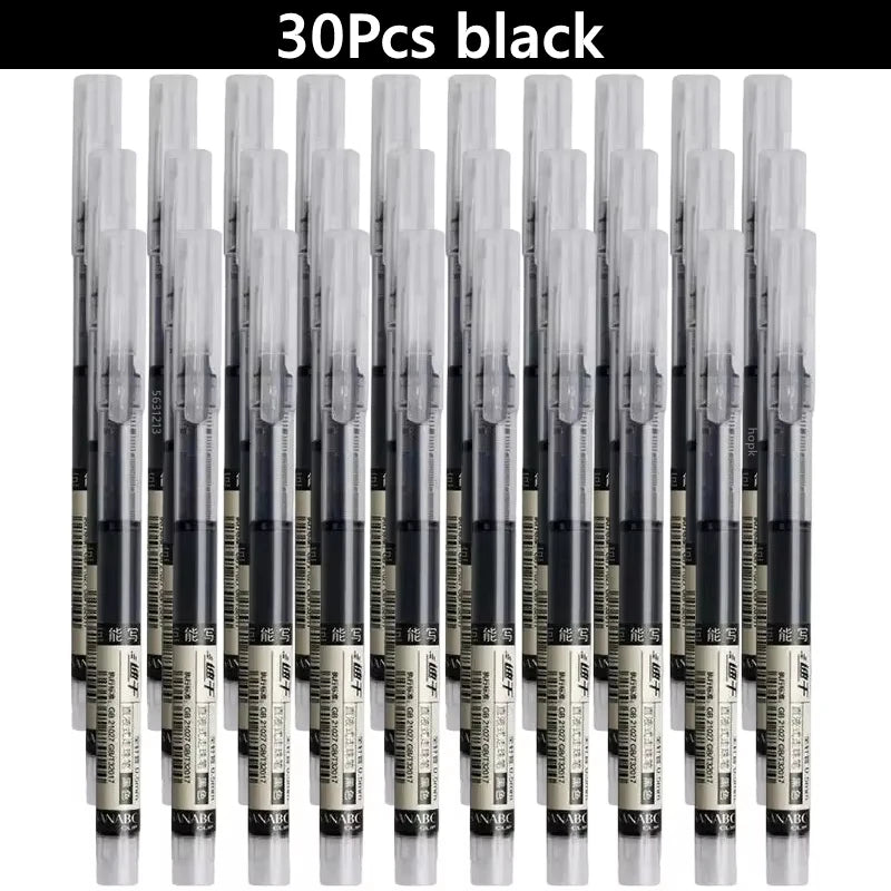 Needle Gel Pens Straight Liquid Ballpoint Pen Kawaii Stationery School Office close-up view