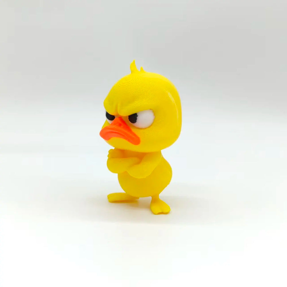 3D Printing Angry Yellow Duck Statue, Angry White Eyed Funny Duck, Humorous Indoor/ou alternate view