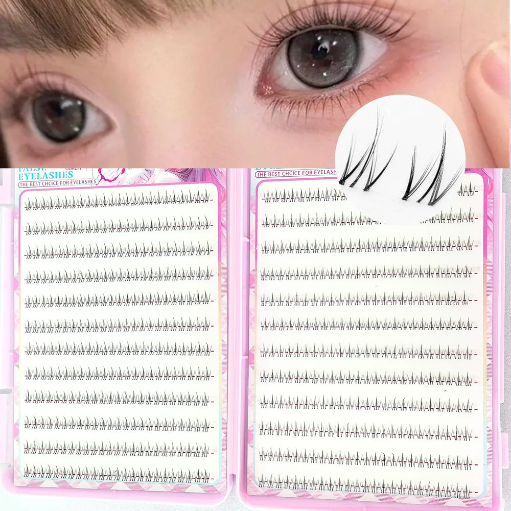 Natural Look Small Flame Lower Eyelashes | Glue-Free Easy Application Beginner Friendly Soft Comfort