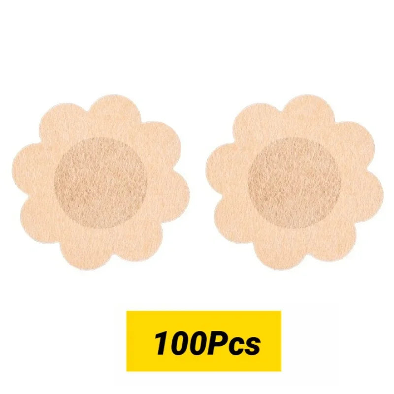 Women Nipple Cover Chest Stickers Seamless Breathable Self-Adhesive Comfortable Invis alternate view