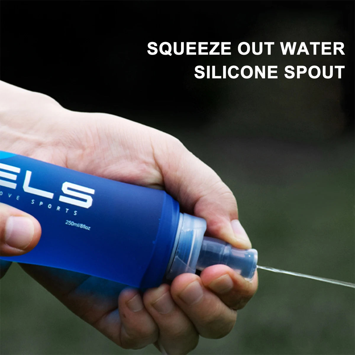 WRELS Camping Soft Water Bottle Drinking Sport Folding Bag Flask Outdoor Running Hydrati detail view