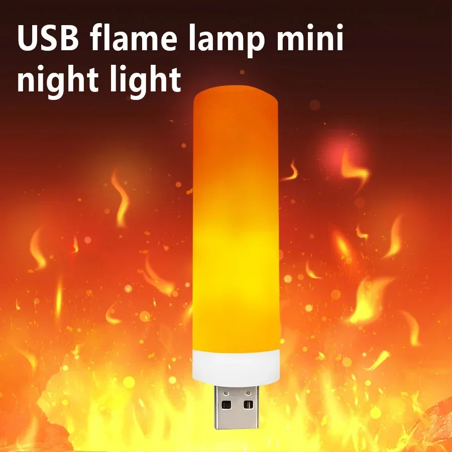 USB LED Flame Light Bulb | Simulated Candle Night Lamp alternate view