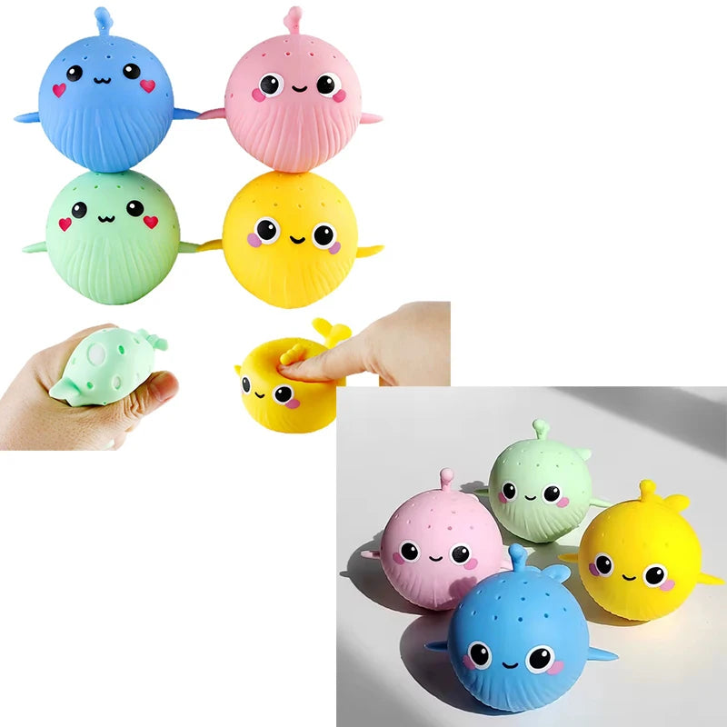 Novelty Squeeze Toy for Stress Relief, Crab, Duck, Whale and Octopus Designs Realisti lifestyle view