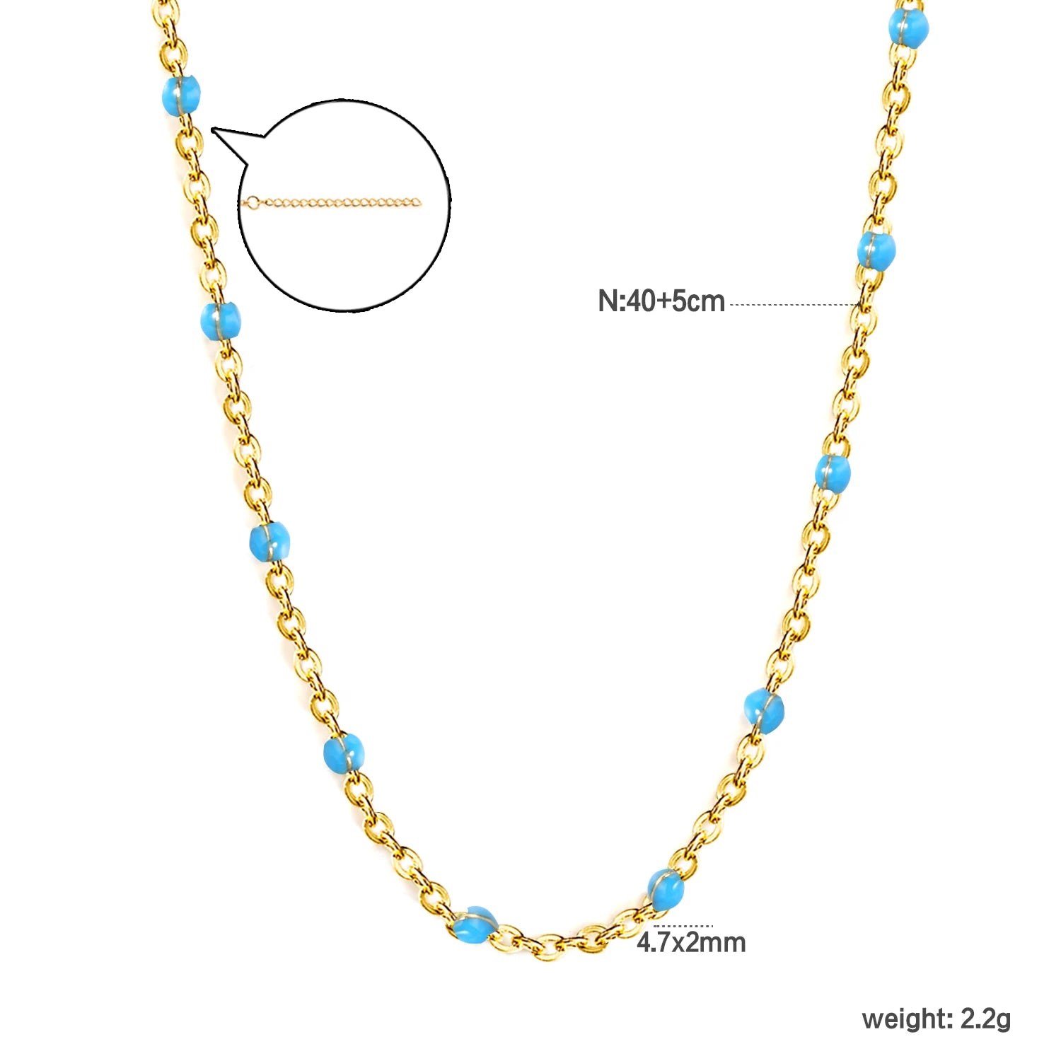 LUXUKISSKIDS Sweet Multicolor Drip-Oil Beads Necklace Women's Bohemia Stylish Clavicl lifestyle view
