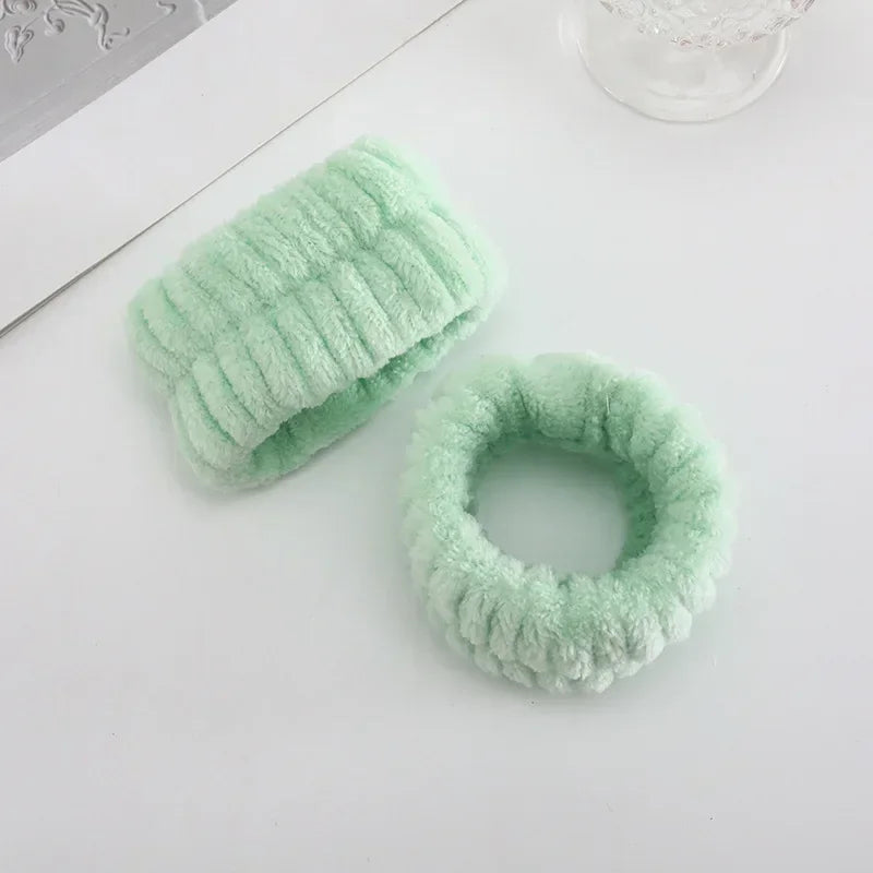 Soft Coral Fleece Headband Women Makeup Wash Face Spa Elastic Hair Band Fashion Femal alternate view