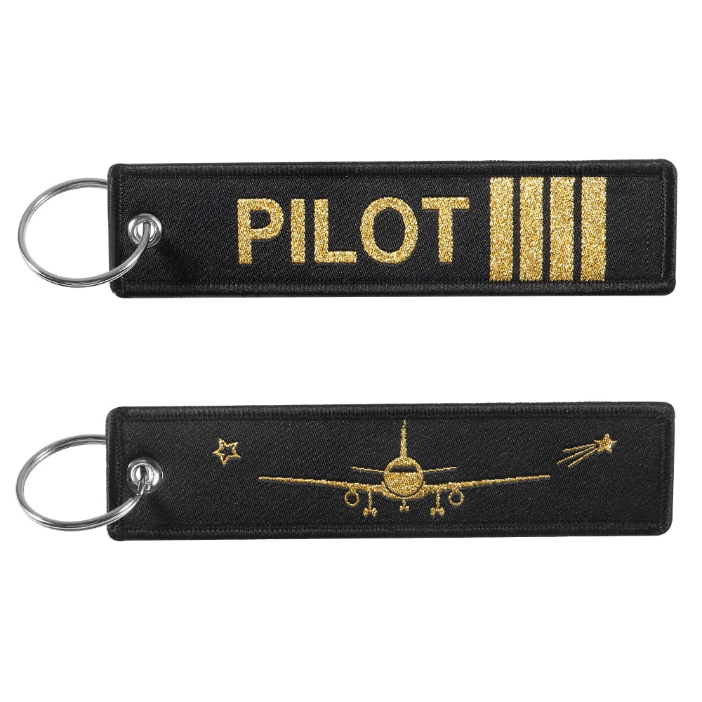 5 PCS Remove Before Flight Woven Keychains | Aviation Gift Luggage Tag Set alternate view