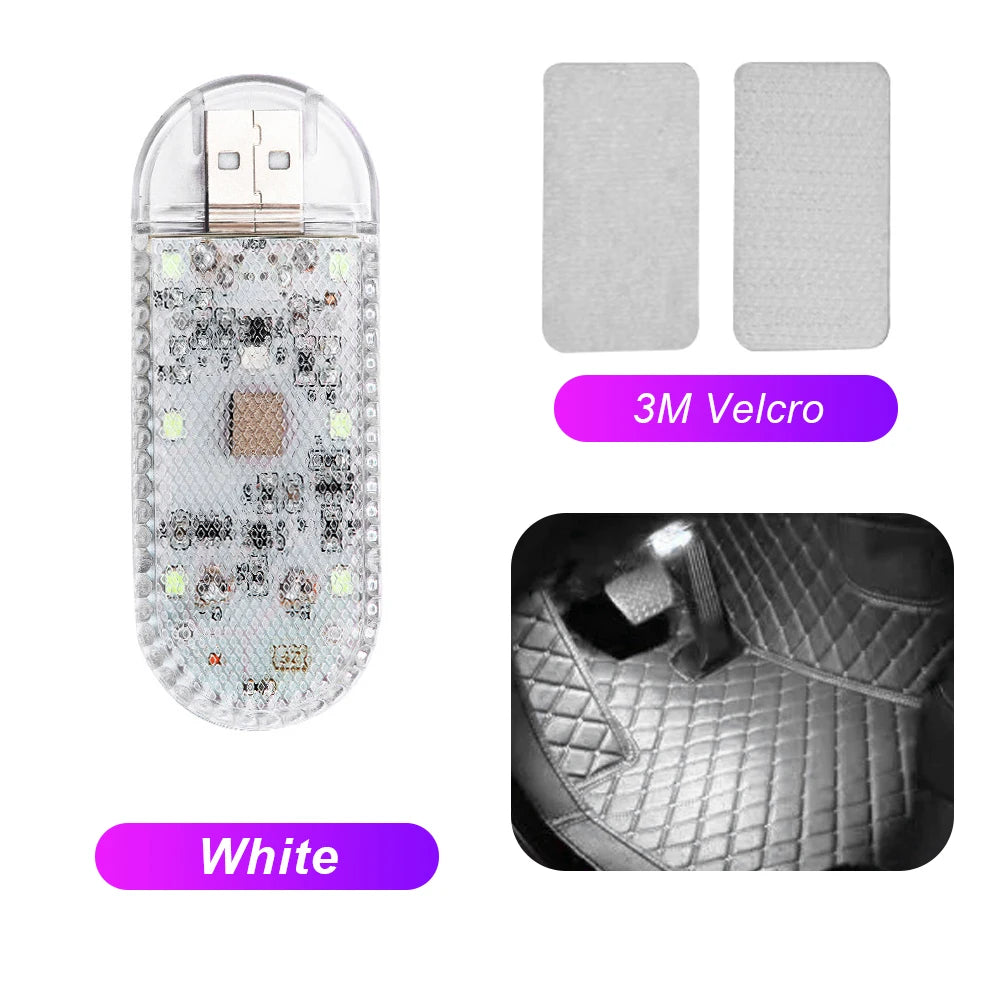 1pc Car LED Light Interior Lighting Atmosphere Lamp for Armrest Box Trunk Switch Touc alternate view