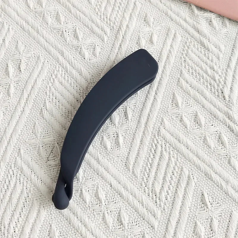 Solid Color Frosted Banana Clip Fashion Banana Ponytail Holder Korean Style Hair Clip Hairpins Barrettes Women Hair Accessories