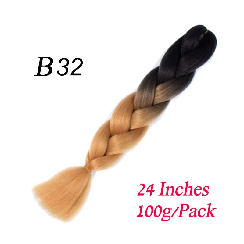 Lihui Pre Stretched Jumbo Braid Hair Extensions 24 inch | Kanekalon Synthetic Hair fo lifestyle view