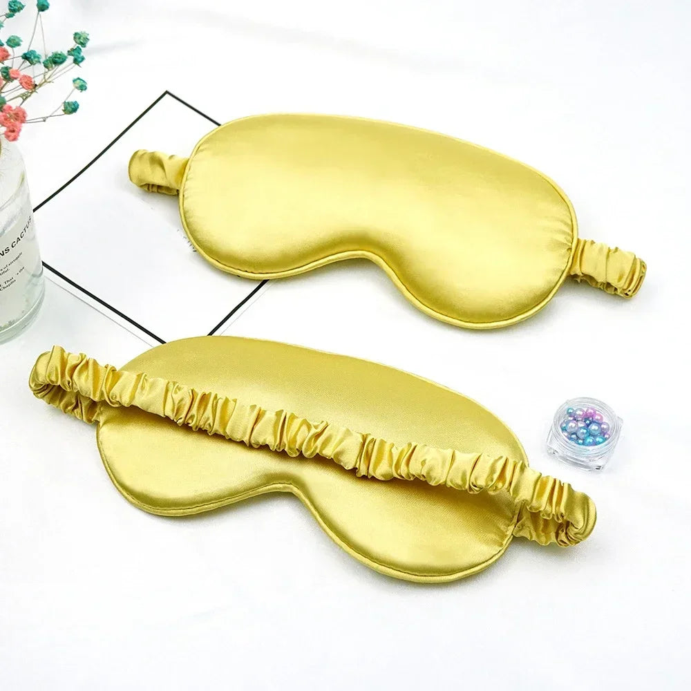 Silk Sleep Eye Mask for Women | Travel Blindfold with Light Blocking detail view