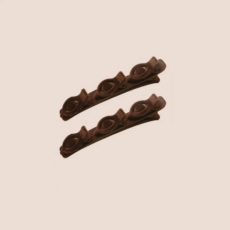 2pcs Korean Style Rhinestone Braided Hair Clip for Woman Elegant Temperament Duckbill Clip Fashion Girl's Side Clip Hairpin