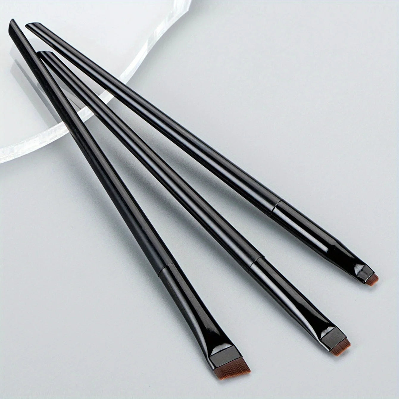 3pcs Makeup Brush Set, Blade Eyeliner Brush Fine Oblique Head Eyebrow Brush Outline Eyel detail view