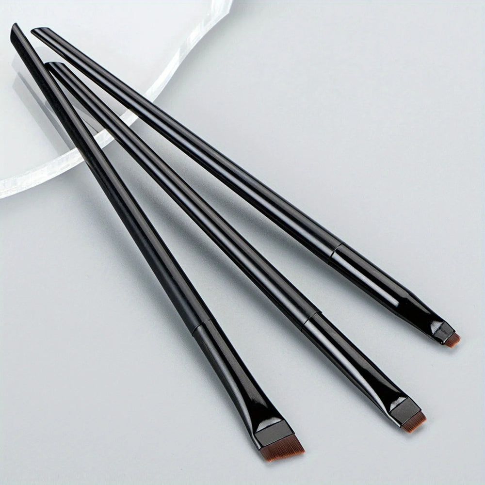 3pcs Makeup Brush Set, Blade Eyeliner Brush Fine Oblique Head Eyebrow Brush Outline Eyel detail view