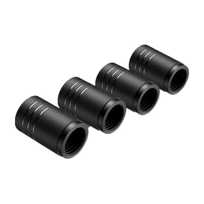 4Pcs Car Tire Valve Stems Cap Knurling Style Tire Valve Cap Aluminum Tire Wheel Stem alternate view