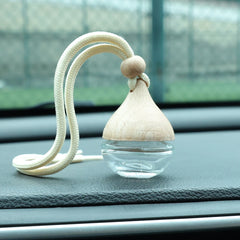 Round Car Perfume Bottle Ornament Aromatherapy Essential Oil Bottle Hanging Auto Air Fre detail view