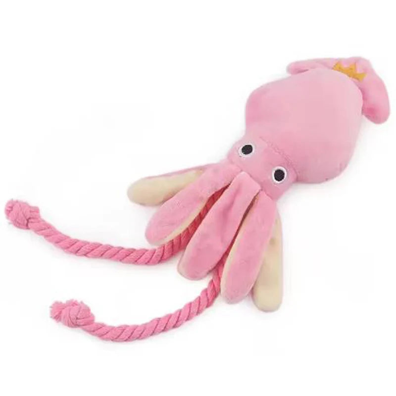 Dog toys cat toys sound-emitting cotton rope octopus chew toys additional angle