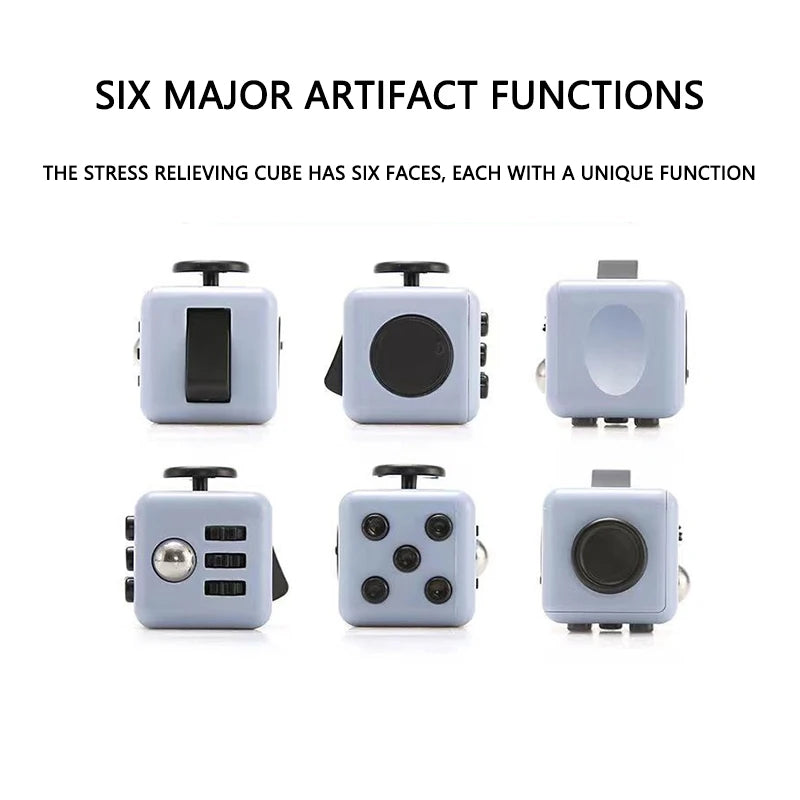 Solid Color Fidget Decompression Dice | Infinite Rubik Cube for Stress and Anxiety Rel close-up view