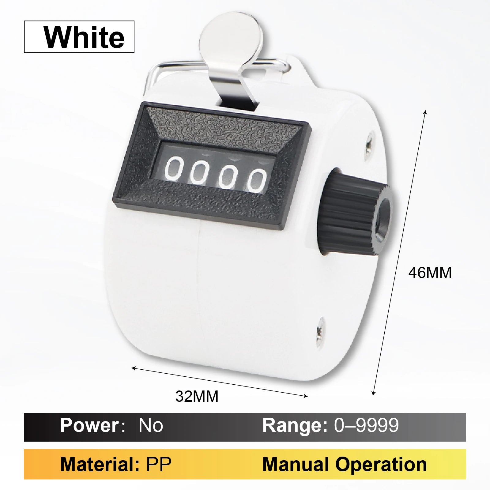 Manual Counter Mechanical Tally Handheld Rotary Clicker Counter | Resettable People Coun detail view