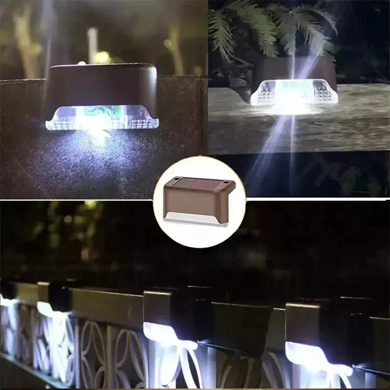 LED Lights Outdoor Garden Light Deck Lamp Solar Stairs Light Waterproof