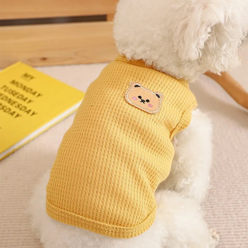 Dog Vest Pet Cat Clothing Four Colors Of Polyester Fabric Breathable Sweat Resistan additional angle