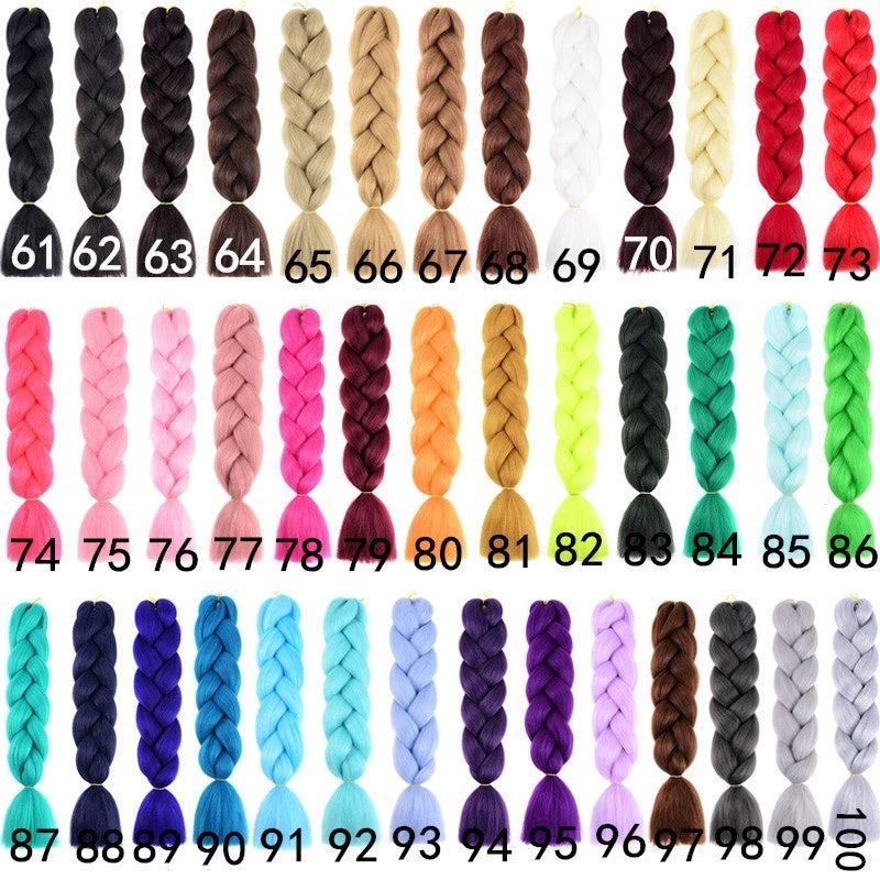 24Inch Synthetic Long Box Jumbo Braiding Hair Extensions Yaki Straight Texture for Wo alternate view