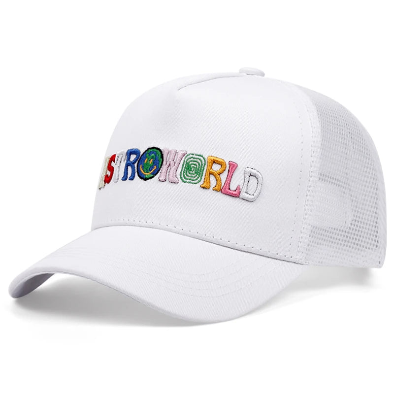 ASTROWORLD Graphic Mesh Baseball Cap | Unisex Breathable Trucker Hat additional angle