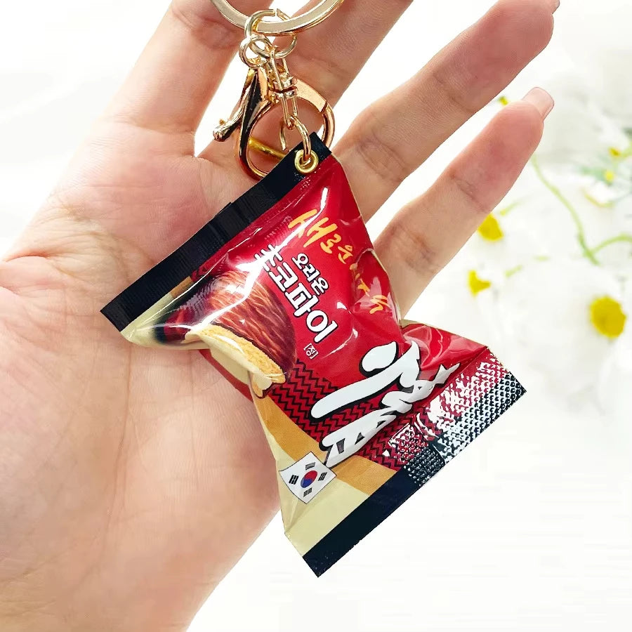 Simulation Instant Noodles Keychain On The Phone Mini Snacks Pendant Bag Pendant Car alternate view