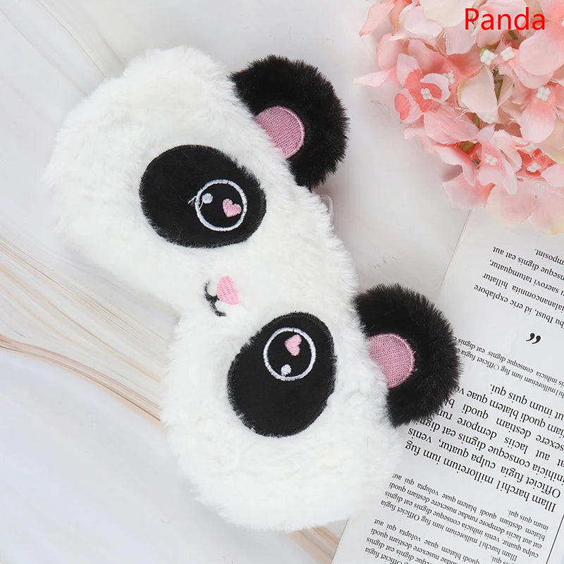 Cute Panda Eye Mask | Plush Sleep Eye Cover for Travel additional angle