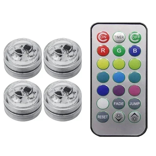 Wireless Adhesive LED Car Interior Ambient Light Remote Control Decor Auto Roof Foot Atm detail view