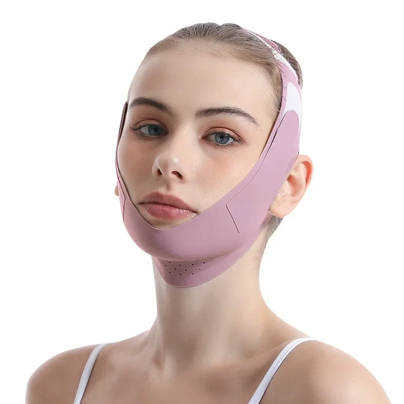 Reusable Face Slimming Bandage | V Line Face Shaper for Chin and Cheek Lift close-up view