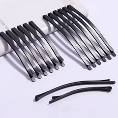 10pcs Black 6.5/8.5 Cm Clip Hair Clip Hairpin Korean Simple Black Wire Hair Pins Invisible Hairpin Wide Big Hair Clips For Bride
