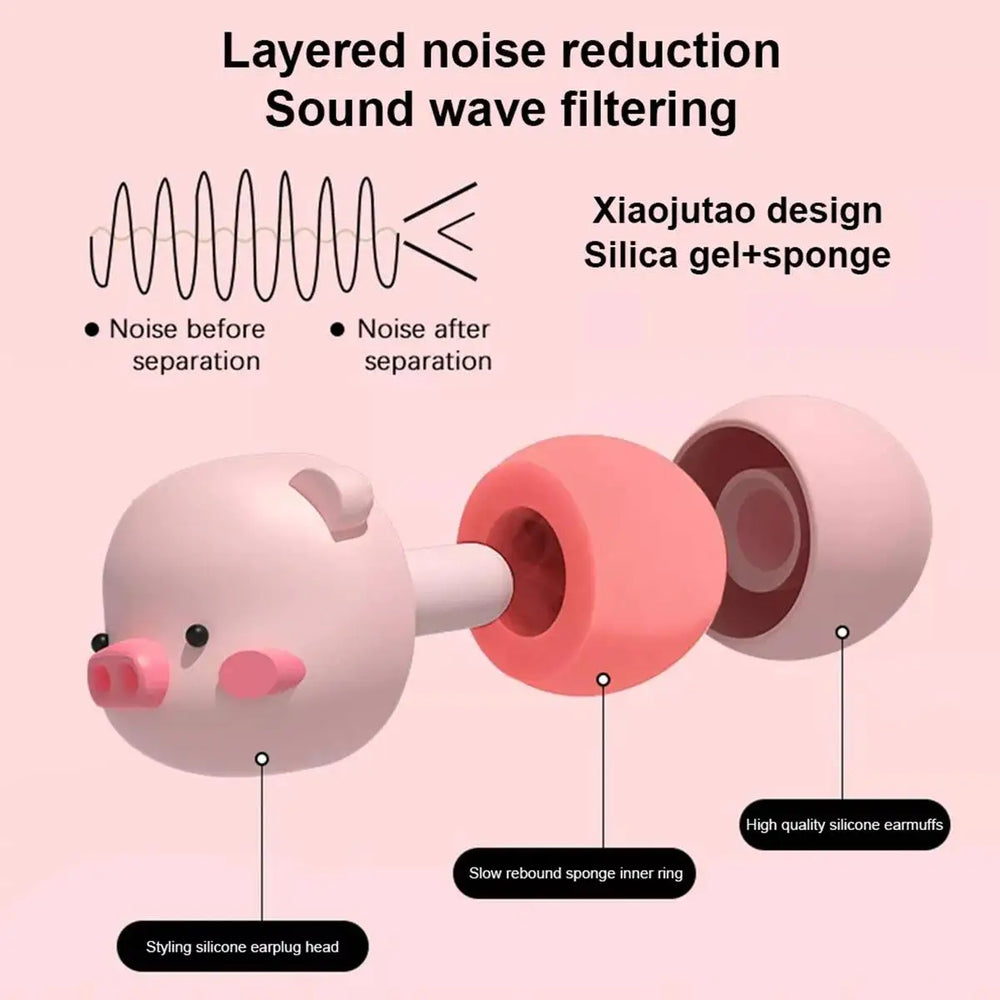 Sleep Earplugs for Noise Reduction | Silicone Noise Canceling Earmuffs for Sleep, Work, detail view
