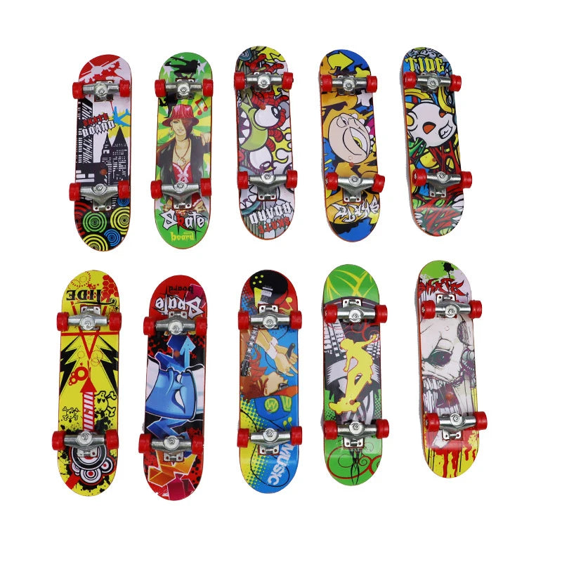 5Pcs Mini Finger Skateboard Set | Kids Tabletop Toy with Alloy Trucks lifestyle view