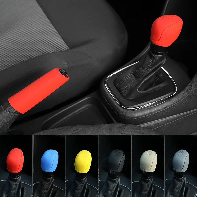 Silicone Gear Shift Knob Cover Non Slip Handbrake Grip