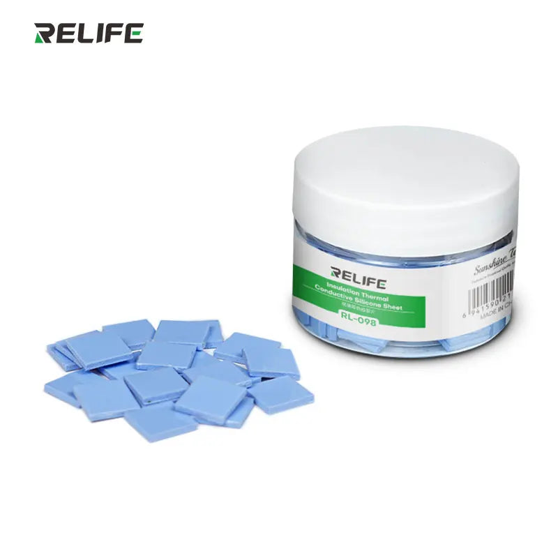 RELIFE RL-098 100PCS Pre-cut Thermal Pads for IC Chip | High Thermal Conductivity Sil alternate view