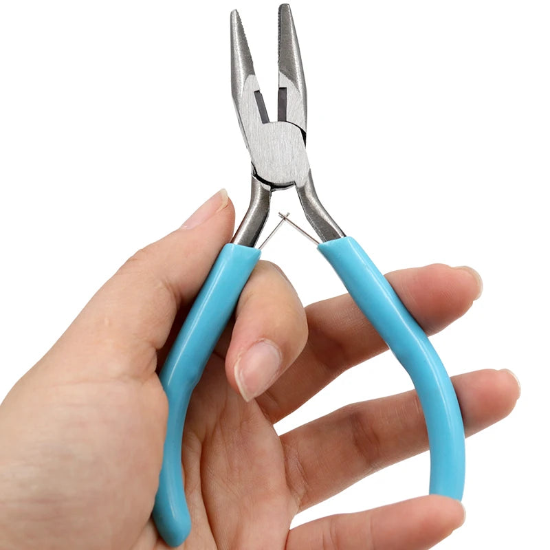 End Cutting Wire Pliers | Jewelry Making Tool Set with Bent Handle detail view