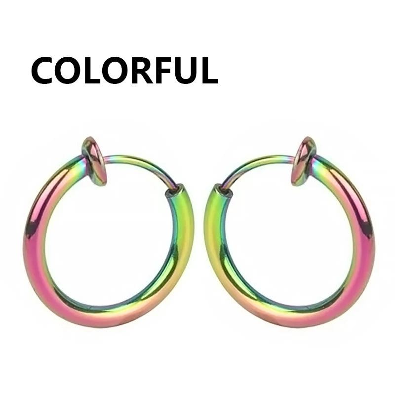 1/16 Pairs Magnetic Stud Earrings Men Stainless Steel Non-Piercing Cross Dangle Hoop lifestyle view