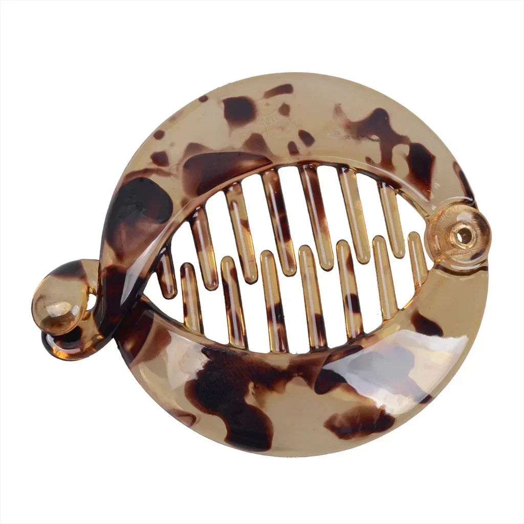 Small Round Shape Ponytail Hair Claw Clip Women Girls Banana Clip Crab Black Brown Ponytail Holder Pro Hair Styling Accessories