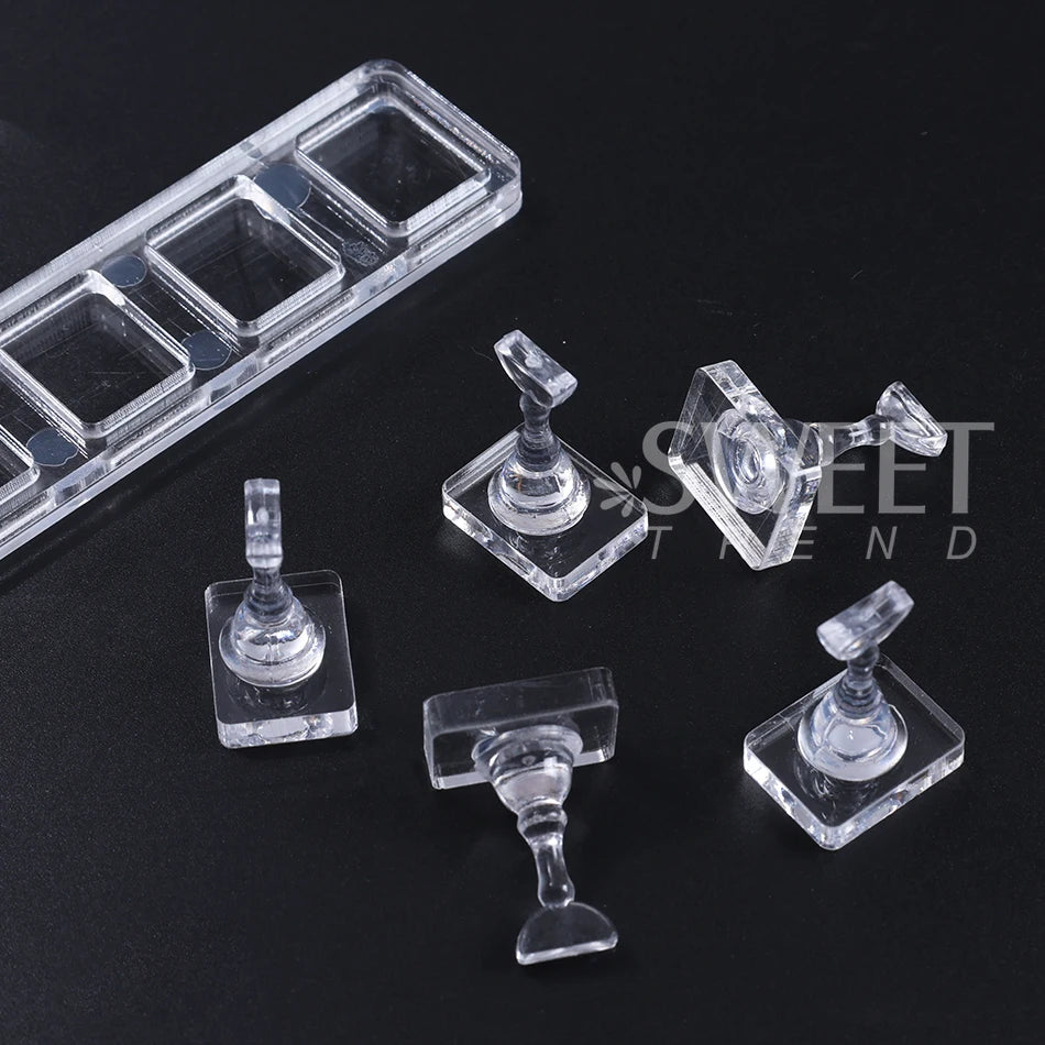 1 Set Non-Magnetic Nail Display Acrylic Nail Display Stand Tips Holder Nail Practice alternate view