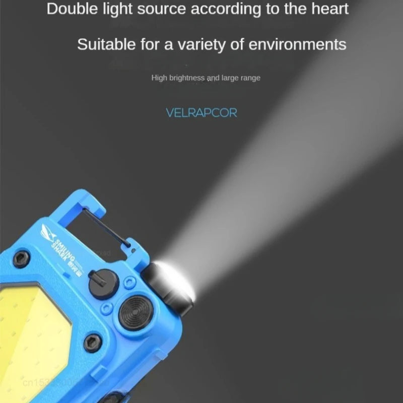 SMILING SHARK Flashlight Magnetic Clip Running Light | Rechargeable Outdoor Camping L lifestyle view