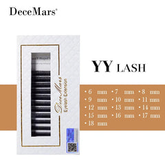 DeceMars YY Eyelash Extension 6mm-18mm Length | DIY Black Lashes