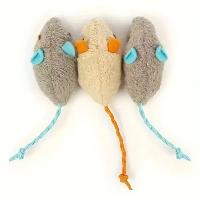 12PCS Interactive Plush Rat Cat Toys alternate view
