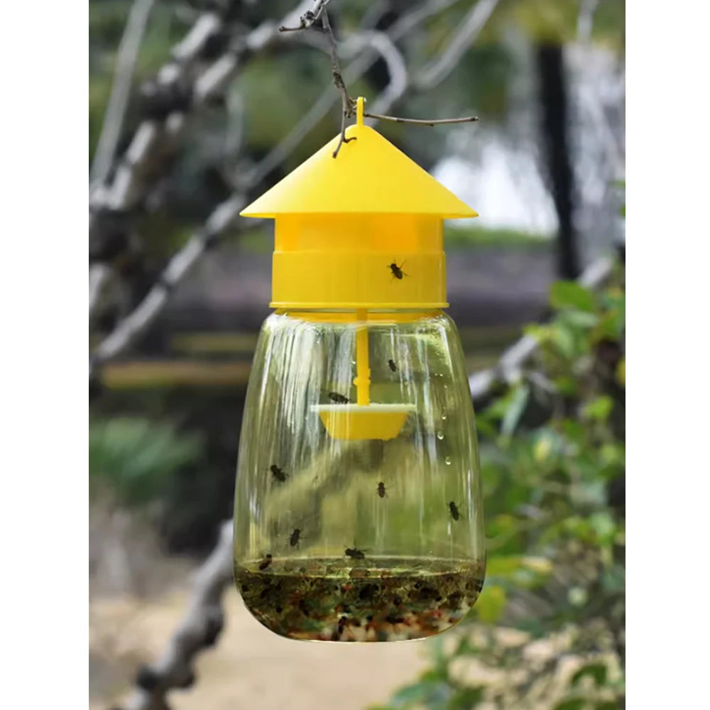 Fruit Fly Trap Killer | Yellow Plastic Drosophila Trap for Orchard and Garden Pest Contr detail view